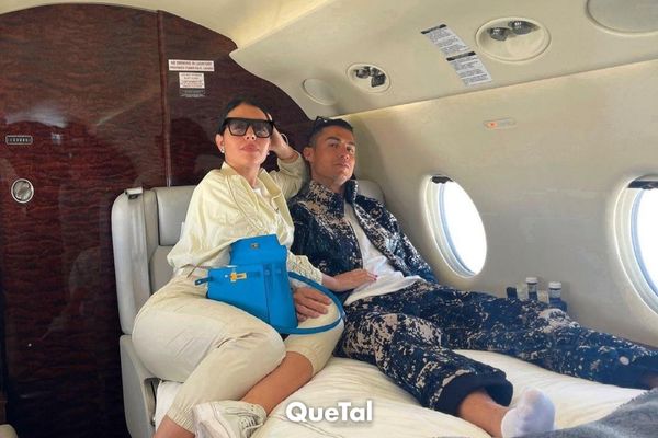 Con cocina, baño de lujo y más: así es el interior del jet privado de Cristiano Ronaldo y Georgina